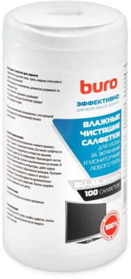 Салфетки Buro BU-All_screen для экранов мониторов/плазменных/ЖК телевизоров/ноутбуков туба 100шт влажных