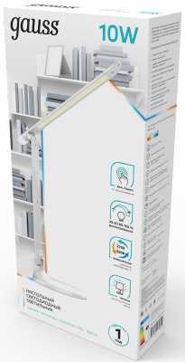 Светильник Gauss GTL204 (GT2041) настольный на подставке белый 10Вт