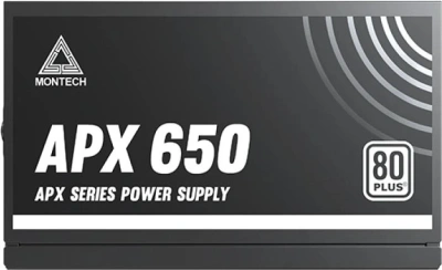 Блок питания Montech ATX 650W APX 650 80 PLUS WHITE (20+4pin) APFC 120mm fan 6xSATA RTL