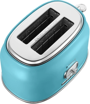 Тостер Kitfort КТ-6455 815Вт голубой/серебристый