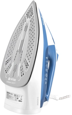 Утюг Vitek VT-8330 2400Вт белый/голубой