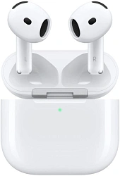 Гарнитура вкладыши Apple AirPods 4 ANC A3055/A3056/A3059 белый беспроводные bluetooth в ушной раковине (MXP93LL/A)