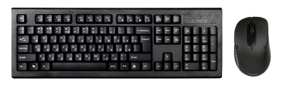 Клавиатура + мышь A4Tech 7100N клав:черный мышь:черный USB беспроводная