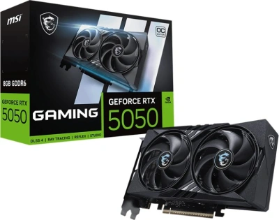 Видеокарта MSI PCI-E 5.0 RTX 5050 8G GAMING OC NVIDIA GeForce RTX 5050 8Gb 128bit GDDR6 2632/28000 HDMIx1 DPx3 HDCP Ret