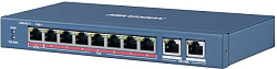 Коммутатор Hikvision DS-3E0310HP-E 8x100Мбит/с 2x1Гбит/с 7PoE+ 1PoE++ 110W неуправляемый