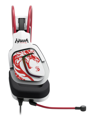 Наушники с микрофоном A4Tech Bloody G575 Naraka белый/красный 2м мониторные USB оголовье (G575 NARAKA)