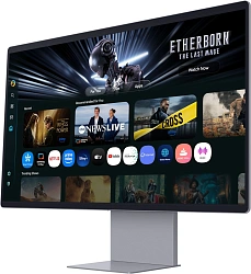 Монитор Samsung 32" Smart Monitor M9 LS32FM902SIXCI графитовый серый OLED LED 16:9 HDMI M/M Cam матовая HAS 250cd 178гр/178гр 3840x2160 165Hz FreeSync Premium Pro DP 4K USB 8.4кг