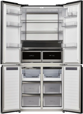 Холодильник Maunfeld MFF190NFDB 3-хкамерн. черный инвертер