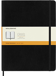 Блокнот Moleskine CLASSIC SOFT QP621 XLarge 190х250мм 192стр. линейка мягкая обложка черный