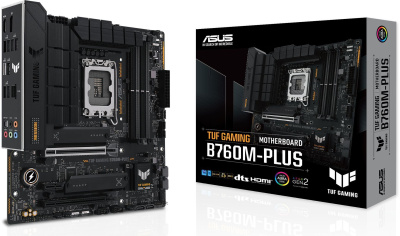 Материнская плата Asus TUF GAMING B760M-PLUS Soc-1700 Intel B760 4xDDR5 mATX AC`97 8ch(7.1) 2.5Gg RAID+HDMI+DP