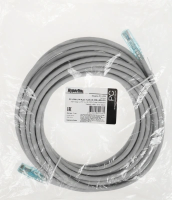 Патч-корд Hyperline PC-LPM-UTP-RJ45-RJ45-C6-10M-LSZH-GY PC-LPM-UTP-RJ45-RJ45-C6-10M UTP RJ-45 вил.-вилка RJ-45 кат.6 10м серый LSZH (уп.:1шт)