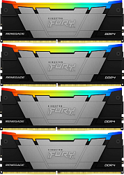 Память DDR4 4x8GB 3600MHz Kingston KF436C16RB2AK4/32 Fury Renegade RGB RTL Gaming PC4-28800 CL16 DIMM 288-pin 1.35В single rank с радиатором Ret
