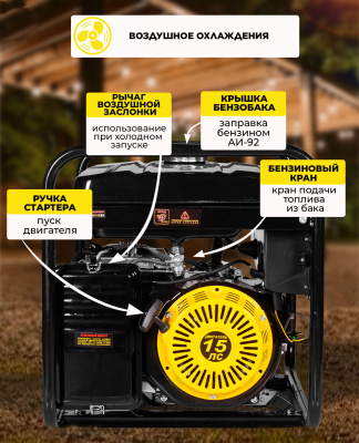 Генератор Huter DY8000L 7кВт