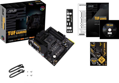 Материнская плата Asus TUF GAMING B450M-PRO II Soc-AM4 AMD B450 4xDDR4 mATX AC`97 8ch(7.1) GbLAN RAID+HDMI+DP