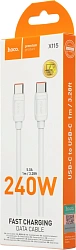 Кабель Hoco X115 52025 USB-C-USB-C 1.2м белый
