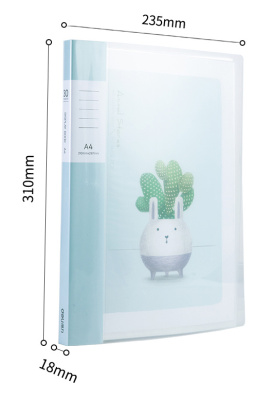 Папка с 30 прозр.вклад. Deli 72515 A4 полипропилен ассорти