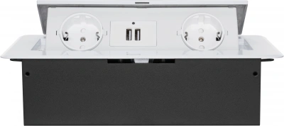 Розетка Cactus CS-SOCKET-EU/USBA-WH для столешницы 26.5x11.8x6.5см белый