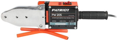 Сварочный аппарат для пластиковых труб Patriot PW 205 2кВт Тмакс.:300 парн.насад. (кейс в компл.) (170302010)