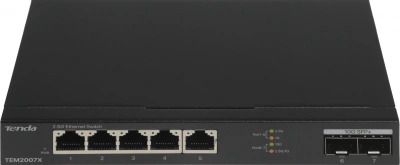 Коммутатор Tenda TEM2007X (L2) 5x2.5Гбит/с 2SFP+ неуправляемый