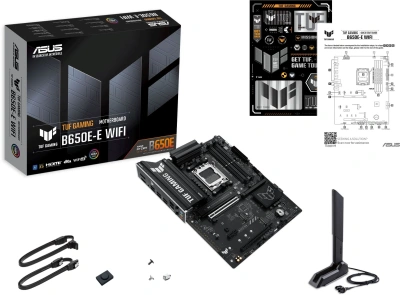 Материнская плата Asus TUF GAMING B650E-E WIFI SocketAM5 AMD B650 4xDDR5 ATX AC`97 8ch(7.1) 2.5Gg RAID+HDMI+DP