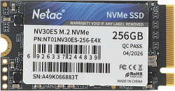 Накопитель SSD Netac PCIe 3.0 x4 256GB NT01NV30ES-256-E4X NV30ES M.2 2242