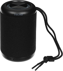 Колонка порт. Tecno S3 Square черный 3W 1.1 BT 2000mAh (S3)