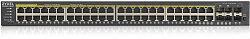 Коммутатор Zyxel GS192048HPV2-EU0101F (L2) 44x1Гбит/с 4xКомбо(1000BASE-T/SFP) 2SFP 48PoE+ 375W управляемый