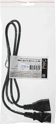 Шнур питания Hyperline PWC-IEC13-IEC14-1.0-BK C13-С14 проводник.:3x0.75мм2 1м 230В 10А (упак.:1шт) черный