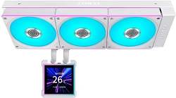 Система водяного охлаждения Lian-Li HydroShift II LCD-S 360CL ARGB Soc-AM5/AM4/1700/1851 белый 4-pin 30dB Al+Cu LCD Ret (G89.GHS2LCDS36CW.R0)