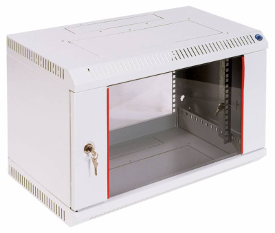 Шкаф коммутационный ЦМО (ШРН-6.650) настенный 6U 600x650мм пер.дв.стекл 200кг серый 600мм 18.6кг 180град. 366мм