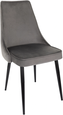Стул для дома Бюрократ CH-K4 т.серый Holland 18 металл черный на ножках (CH-K4_1/HL18)