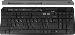 Клавиатура Logitech K580 черный/серебристый USB беспроводная BT/Radio slim Multimedia (920-009208)