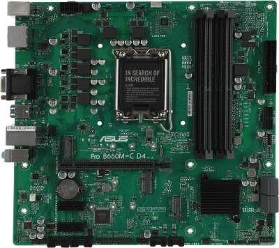Материнская плата Asus PRO B660M-C D4-CSM Soc-1700 Intel B660 4xDDR4 mATX AC`97 8ch(7.1) GbLAN RAID+VGA+HDMI+DP