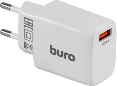 Сетевое зар./устр. Buro BUWG1 18W 3A (QC) USB-A универсальное белый (BUWG18P100WH)