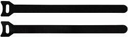 Хомут-липучка Lanmaster LAN-VCM180-BK 180x12мм (упак:20шт) нейлон/полиэтилен внутри помещений черный