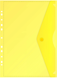 Конверт на кнопке Бюрократ -PK880 A4 с перфорац. по длинной стороне пластик 0.18мм ассорти