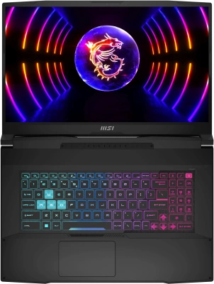 Ноутбук MSI Katana 17 B13VEK-1496XRU Core i7 13620H 16Gb SSD1Tb NVIDIA GeForce RTX4050 6Gb 17.3" IPS FHD (1920x1080) без ОС black WiFi BT Cam (9S7-17L541-1496)