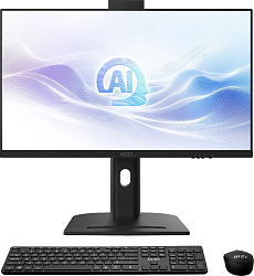 Моноблок MSI Modern AM273QP AI 1UM-089XRU 27" WQHD Core Ultra 7 155H (1.4) 16Gb SSD1Tb Graphics CR без ОС 2.5xGbitEth WiFi BT 150W клавиатура мышь Cam черный 2560x1440