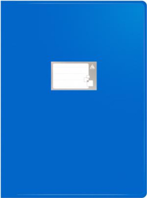 Папка с 20 прозр.вклад. Бюрократ -BPV20A3BLUE A3 пластик 0.8мм синий