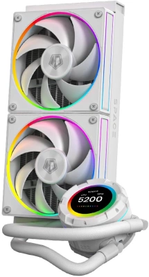 Система водяного охлаждения ID-Cooling SL240 ARGB Soc-AM5/AM4/1200/1700/1851 белый 4-pin 14-30dB Al+Cu LCD 300W Ret (SL240 WHITE)