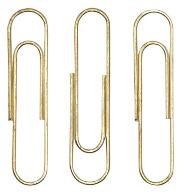 Скрепки Silwerhof 491035 металл 33мм золотистый (упак.:100шт) картонная коробка