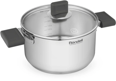 Кастрюля Rondell Quadro RDS-1596 3.1л. d=20см (с крышкой) стальной