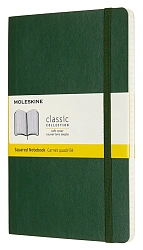Блокнот Moleskine CLASSIC SOFT QP617K15 Large 130х210мм 192стр. клетка мягкая обложка зеленый