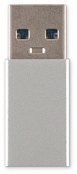 Адаптер Buro ver2.0 USB A(m) USB Type-C (f) (BU-USB2-AM-CF) серебристый