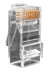 Коннектор Hyperline (PLUG-8P8C-U-C6-100) UTP кат.6 RJ45 прозрачный (упак.:100шт)