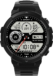 Смарт-часы Black Shark BS-W2402 (GS3 Sport) 1.43" AMOLED корп.черный рем.черный разм.брасл.:140-220мм (6977541630598)
