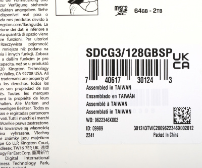 Флеш карта microSDXC 128GB Kingston SDCG3/128GBSP Canvas Go! Plus w/o adapter