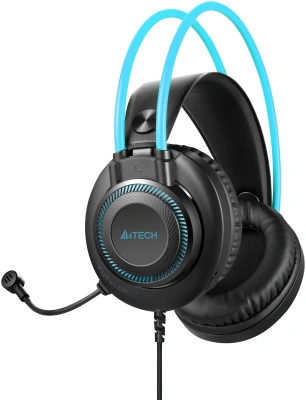 Наушники с микрофоном A4Tech Fstyler FH200i серый/синий 1.8м накладные оголовье (FH200I BLUE)