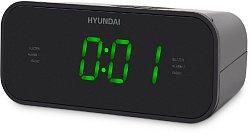 Радиобудильник Hyundai H-RCL221 черный LCD подсв:зеленая часы:цифровые FM