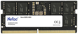 Память DDR5 8GB 4800MHz Netac NTBSD5N48SP-08 Basic RTL Gaming PC5-38400 CL40 SO-DIMM 262-pin 1.1В original Intel Ret